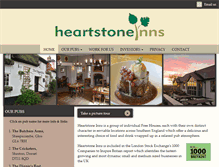 Tablet Screenshot of heartstoneinns.co.uk